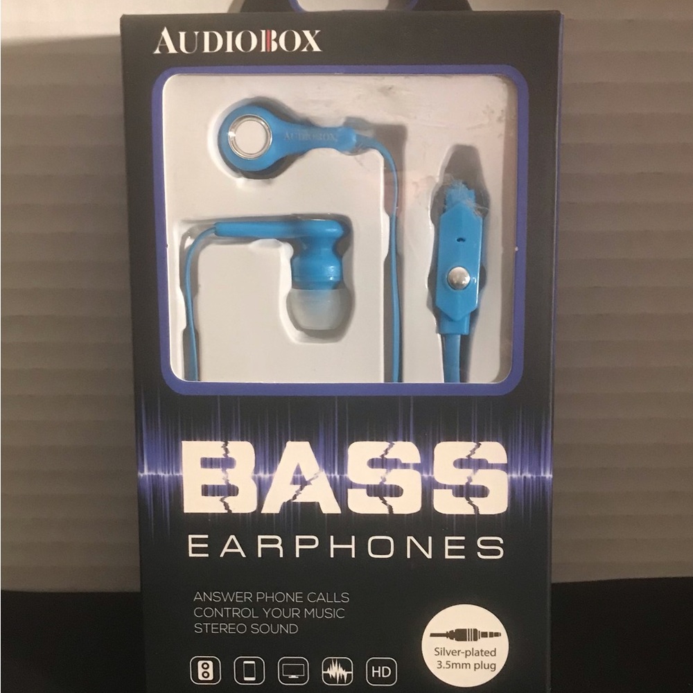 Blue Bass Earphones electronics